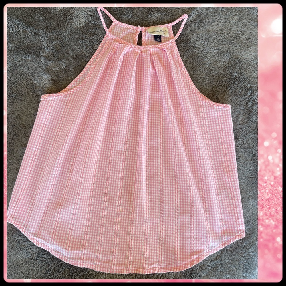 Cotton Pink Gingham Summer Top